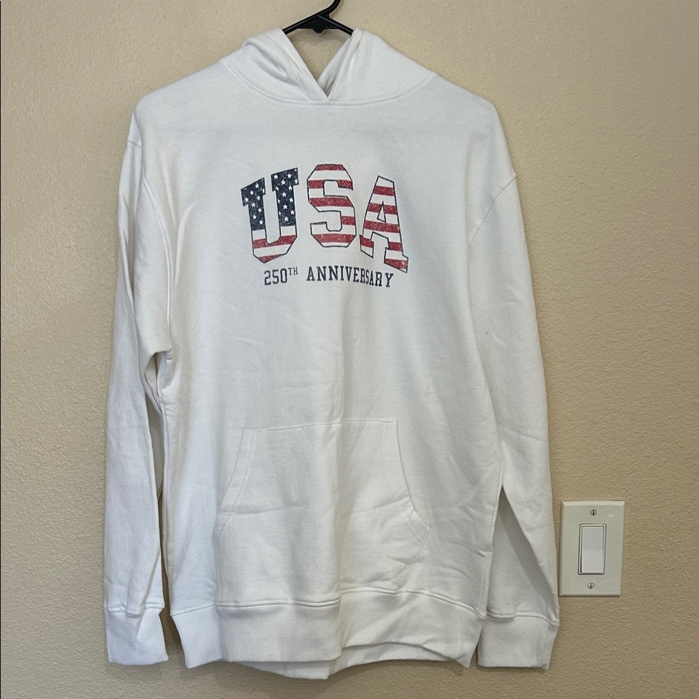 White USA 250th Anniversary Hoodie